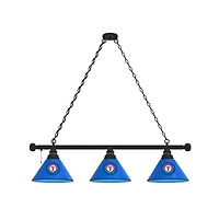 Texas Rangers 3-Shade Billiard Light with Black Fixture