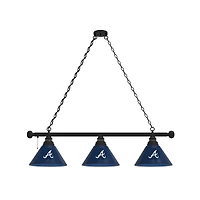 Atlanta Braves 3-Shade Billiard Light with Black Fixture