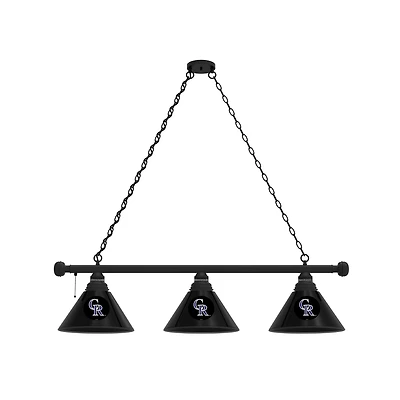 Colorado Rockies 3-Shade Billiard Light with Black Fixture