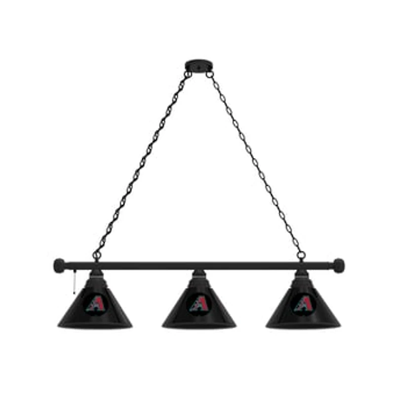 Arizona Diamondbacks 3-Shade Billiard Light with Black Fixture