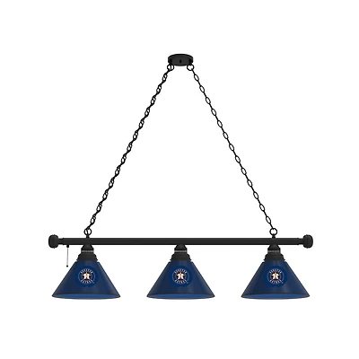 Houston Astros 3-Shade Billiard Light with Black Fixture