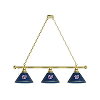 Washington Nationals 3-Shade Billiard Light with Brass Fixture