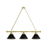 Miami Marlins 3-Shade Billiard Light with Brass Fixture