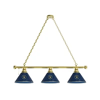 Milwaukee Brewers 3-Shade Billiard Light with Brass Fixture