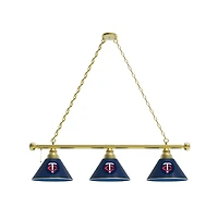 Minnesota Twins 3-Shade Billiard Light with Brass Fixture