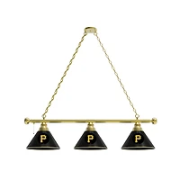 Pittsburgh Pirates 3-Shade Billiard Light with Brass Fixture