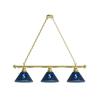 Seattle Mariners 3-Shade Billiard Light with Brass Fixture