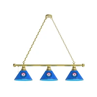 Texas Rangers 3-Shade Billiard Light with Brass Fixture