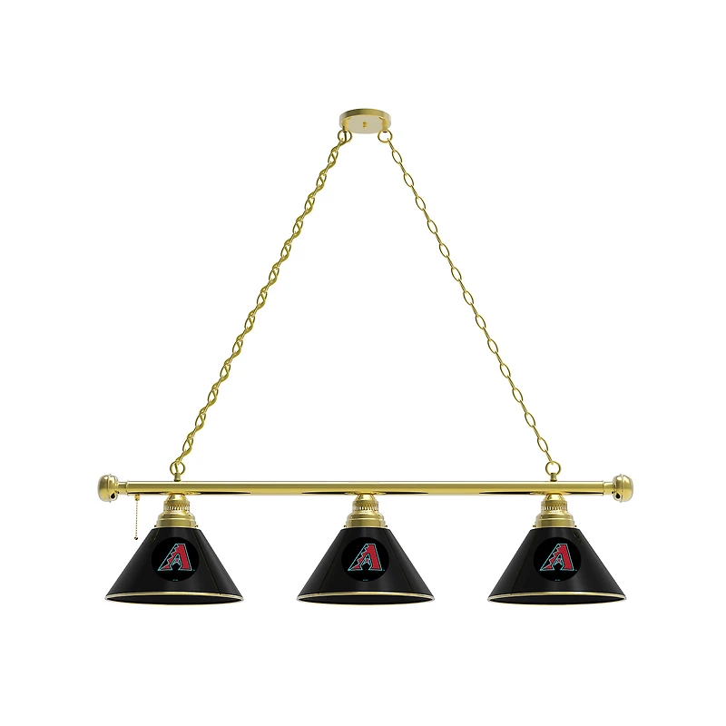 Arizona Diamondbacks 3-Shade Billiard Light with Brass Fixture