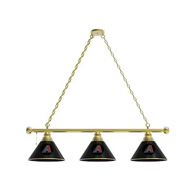 Arizona Diamondbacks 3-Shade Billiard Light with Brass Fixture