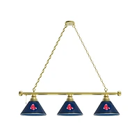 Boston Red Sox 3-Shade Billiard Light with Brass Fixture