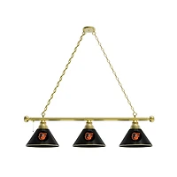 Baltimore Orioles 3-Shade Billiard Light with Brass Fixture