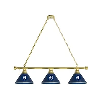 Detroit Tigers 3-Shade Billiard Light with Brass Fixture