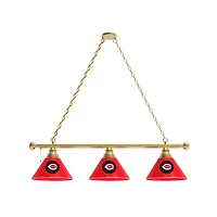 Cincinnati Reds 3-Shade Billiard Light with Brass Fixture