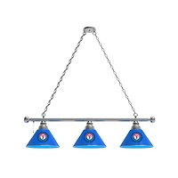 Texas Rangers 3-Shade Billiard Light with Chrome Fixture