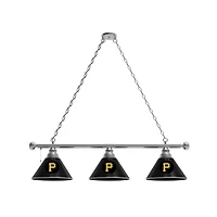 Pittsburgh Pirates 3-Shade Billiard Light with Chrome Fixture