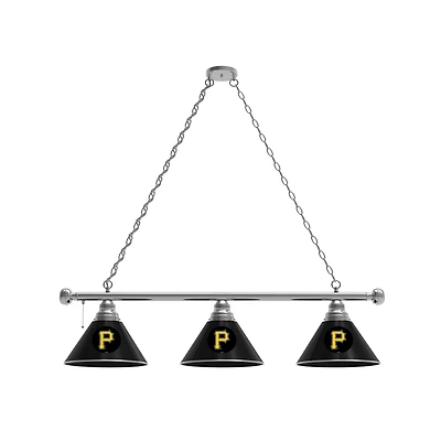 Pittsburgh Pirates 3-Shade Billiard Light with Chrome Fixture