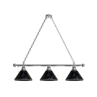 Miami Marlins 3-Shade Billiard Light with Chrome Fixture