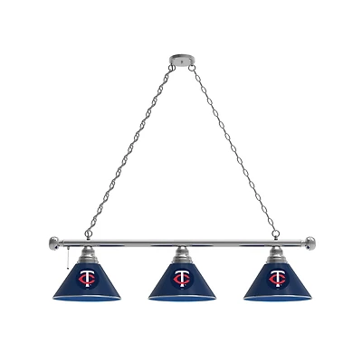 Minnesota Twins 3-Shade Billiard Light with Chrome Fixture