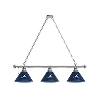 Atlanta Braves 3-Shade Billiard Light with Chrome Fixture