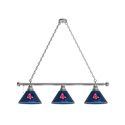 Boston Red Sox 3-Shade Billiard Light with Chrome Fixture