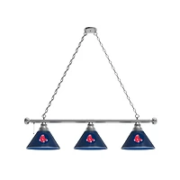 Boston Red Sox 3-Shade Billiard Light with Chrome Fixture