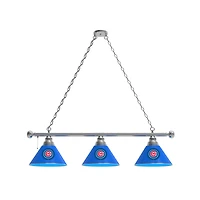 Chicago Cubs 3-Shade Billiard Light with Chrome Fixture