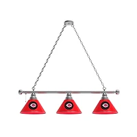 Cincinnati Reds 3-Shade Billiard Light with Chrome Fixture