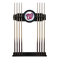 Black Washington Nationals Eight Stick Wood Pool Cue Rack