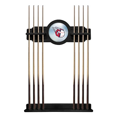Black Cleveland Guardians Eight Stick Wood Pool Cue Rack