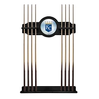 Black Kansas City Royals Eight Stick Wood Pool Cue Rack