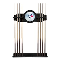 Black Toronto Blue Jays Eight Stick Wood Pool Cue Rack