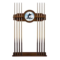 Chardonnay Miami Marlins Eight Stick Wood Pool Cue Rack