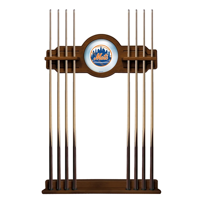Chardonnay New York Mets Eight Stick Wood Pool Cue Rack
