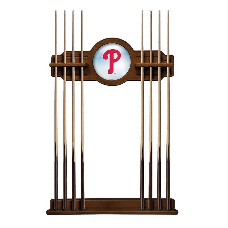 Chardonnay Philadelphia Phillies Eight Stick Wood Pool Cue Rack