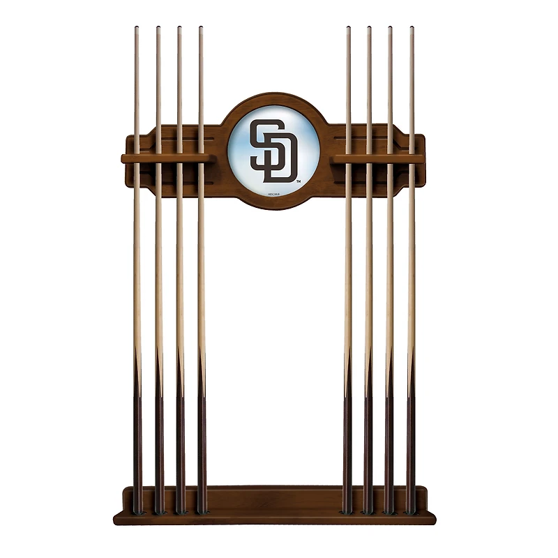 Chardonnay San Diego Padres Eight Stick Wood Pool Cue Rack