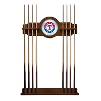 Chardonnay Texas Rangers Eight Stick Wood Pool Cue Rack