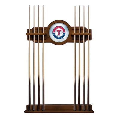 Chardonnay Texas Rangers Eight Stick Wood Pool Cue Rack