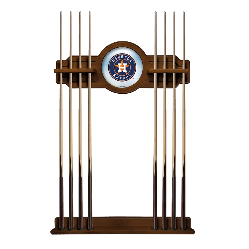 Chardonnay Houston Astros Eight Stick Wood Pool Cue Rack