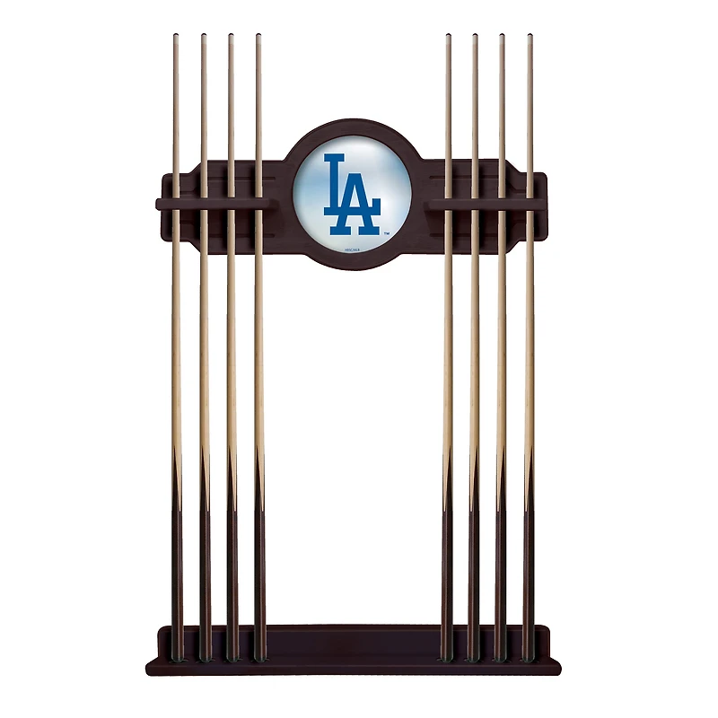English Tudor Los Angeles Dodgers Eight Stick Wood Pool Cue Rack