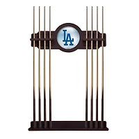 English Tudor Los Angeles Dodgers Eight Stick Wood Pool Cue Rack