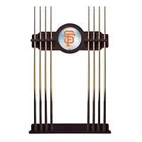English Tudor San Francisco Giants Eight Stick Wood Pool Cue Rack