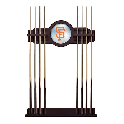 English Tudor San Francisco Giants Eight Stick Wood Pool Cue Rack