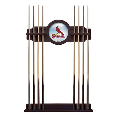 English Tudor St. Louis Cardinals Eight Stick Wood Pool Cue Rack