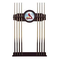 English Tudor St. Louis Cardinals Eight Stick Wood Pool Cue Rack