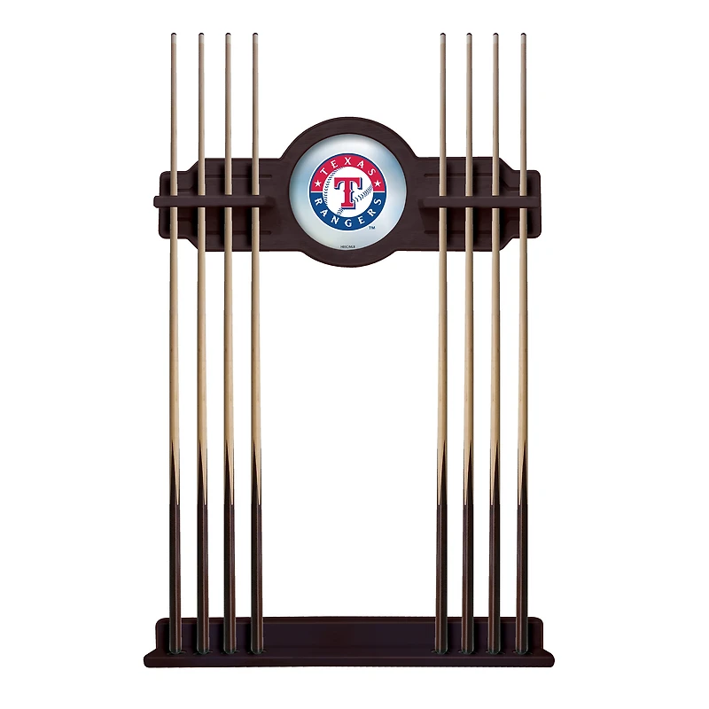 English Tudor Texas Rangers Eight Stick Wood Pool Cue Rack