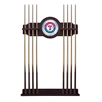 English Tudor Texas Rangers Eight Stick Wood Pool Cue Rack