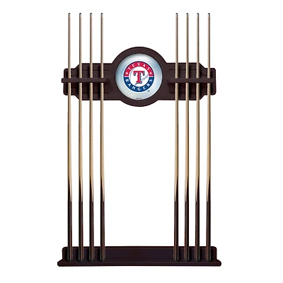 English Tudor Texas Rangers Eight Stick Wood Pool Cue Rack