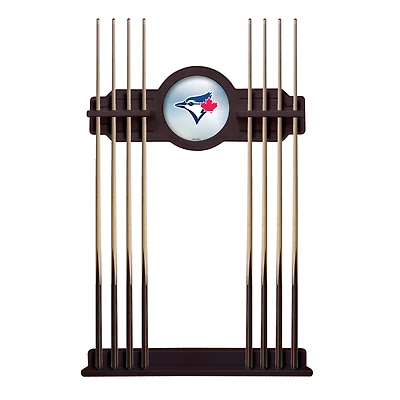 English Tudor Toronto Blue Jays Eight Stick Wood Pool Cue Rack
