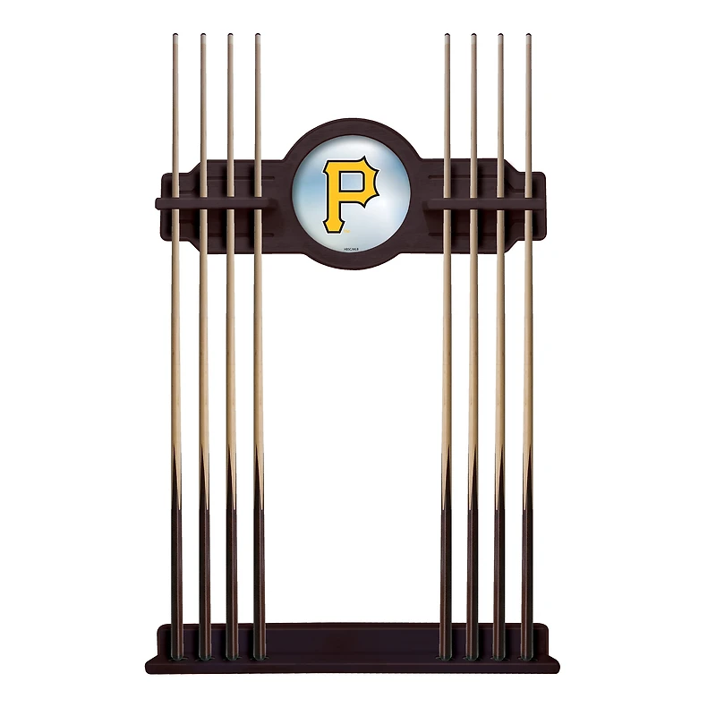 English Tudor Pittsburgh Pirates Eight Stick Wood Pool Cue Rack